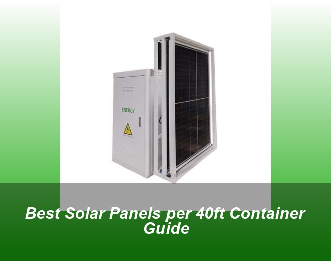 Best Solar Panels per 40ft Container Guide